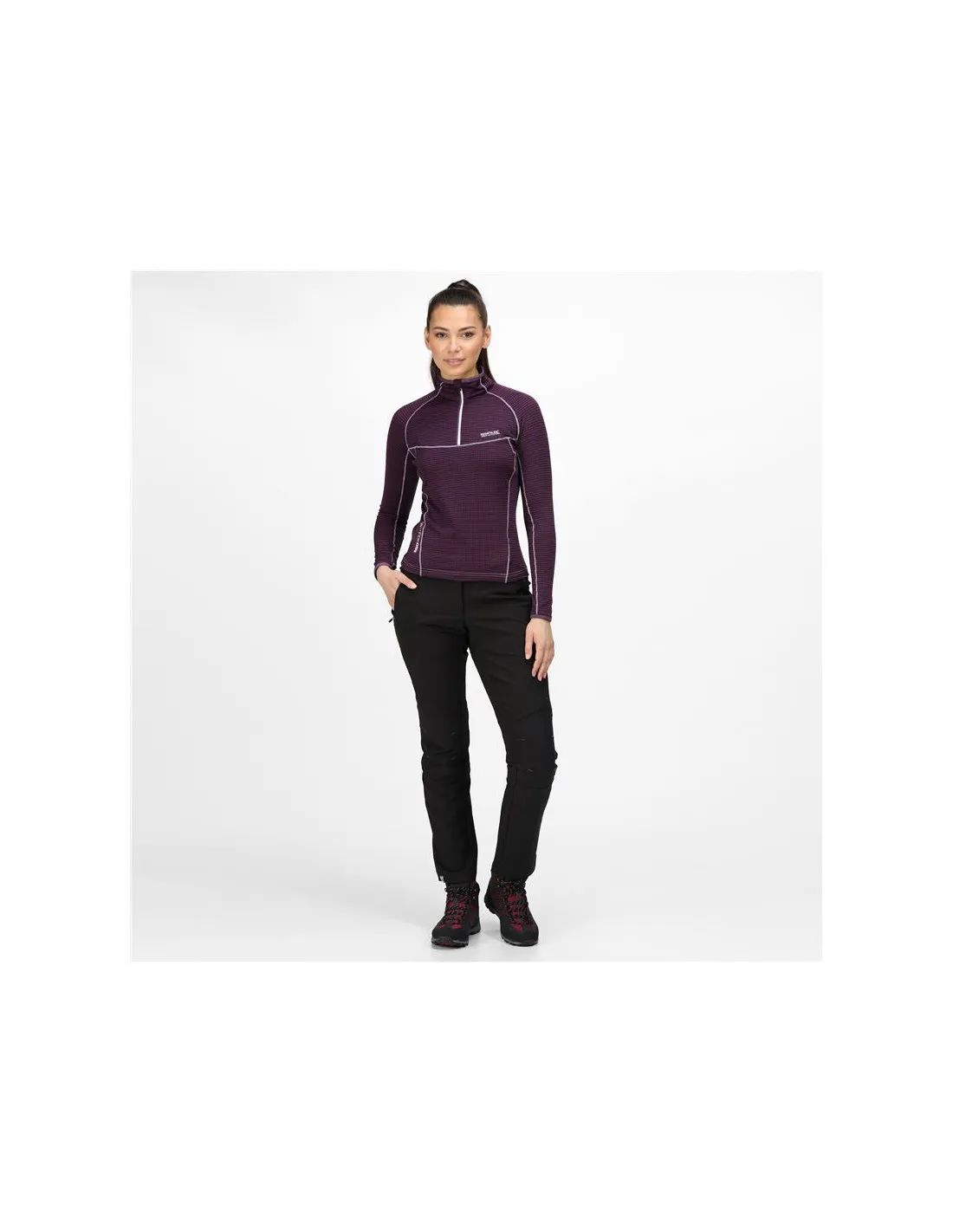 CAMISETA REGATTA YONDER HALFZIP W DARK PURPLE