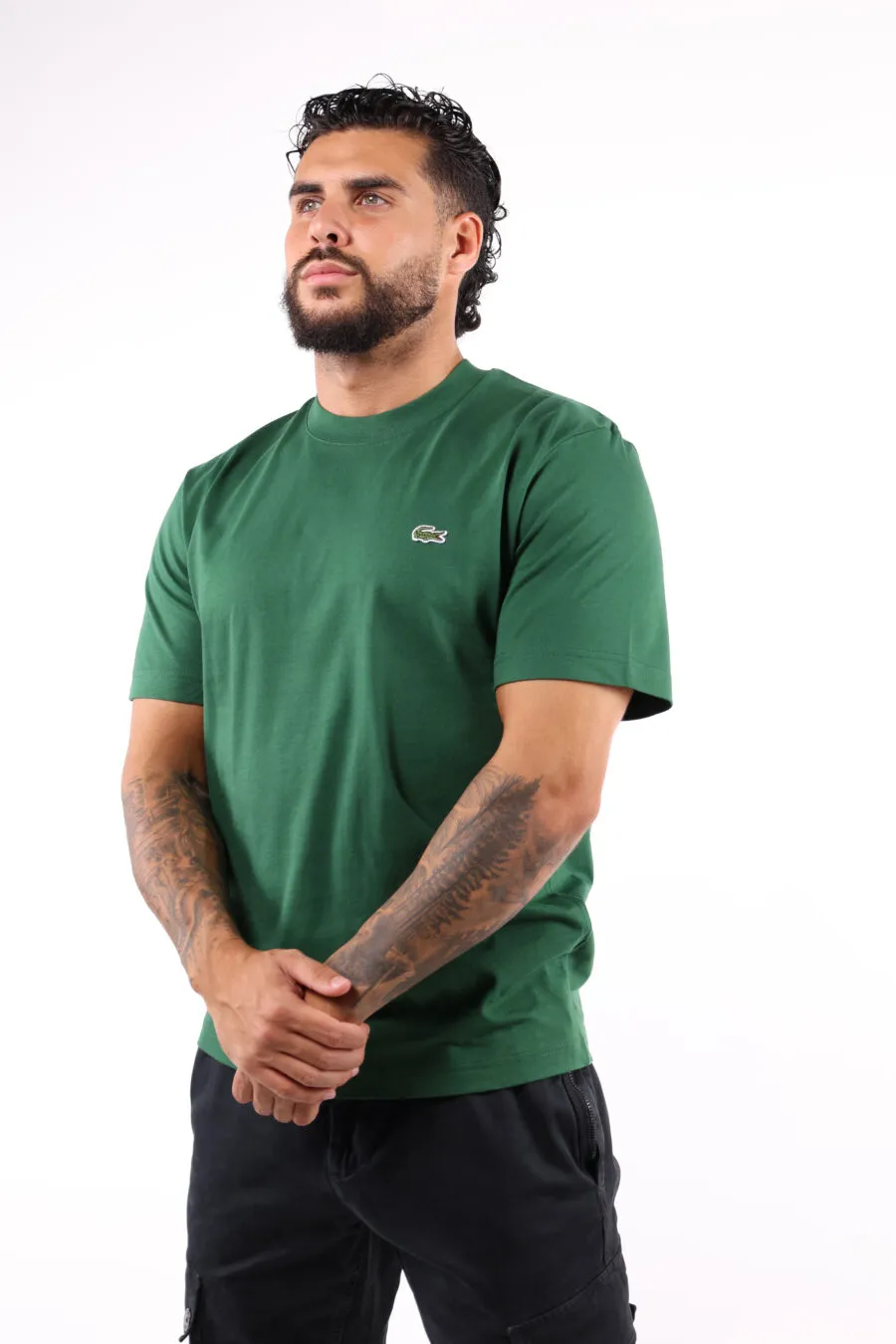 Camiseta verde oscuro con minilogo 