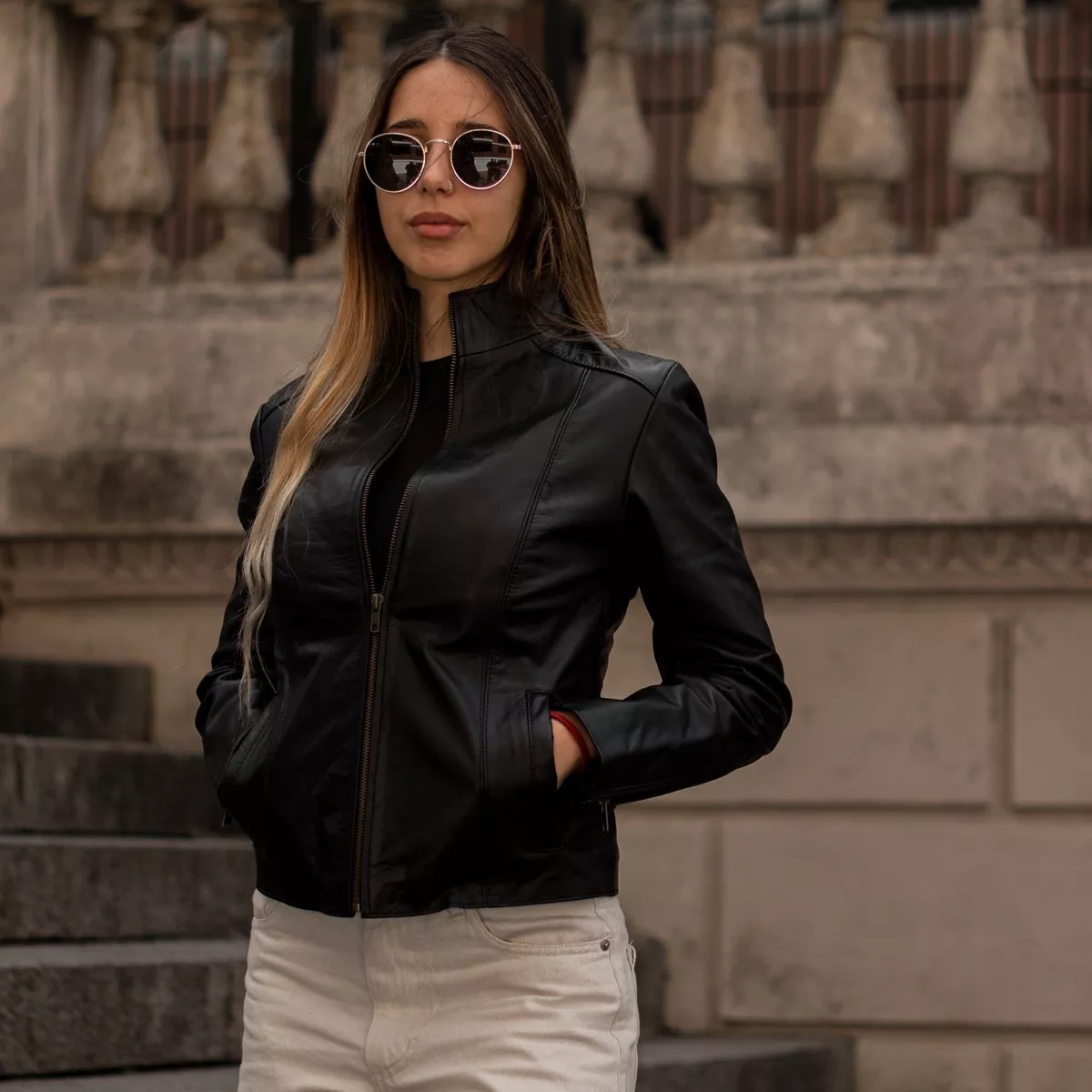 Campera 100% Cuero Vacuno De Mujer Talles Grandes S Al 6xl