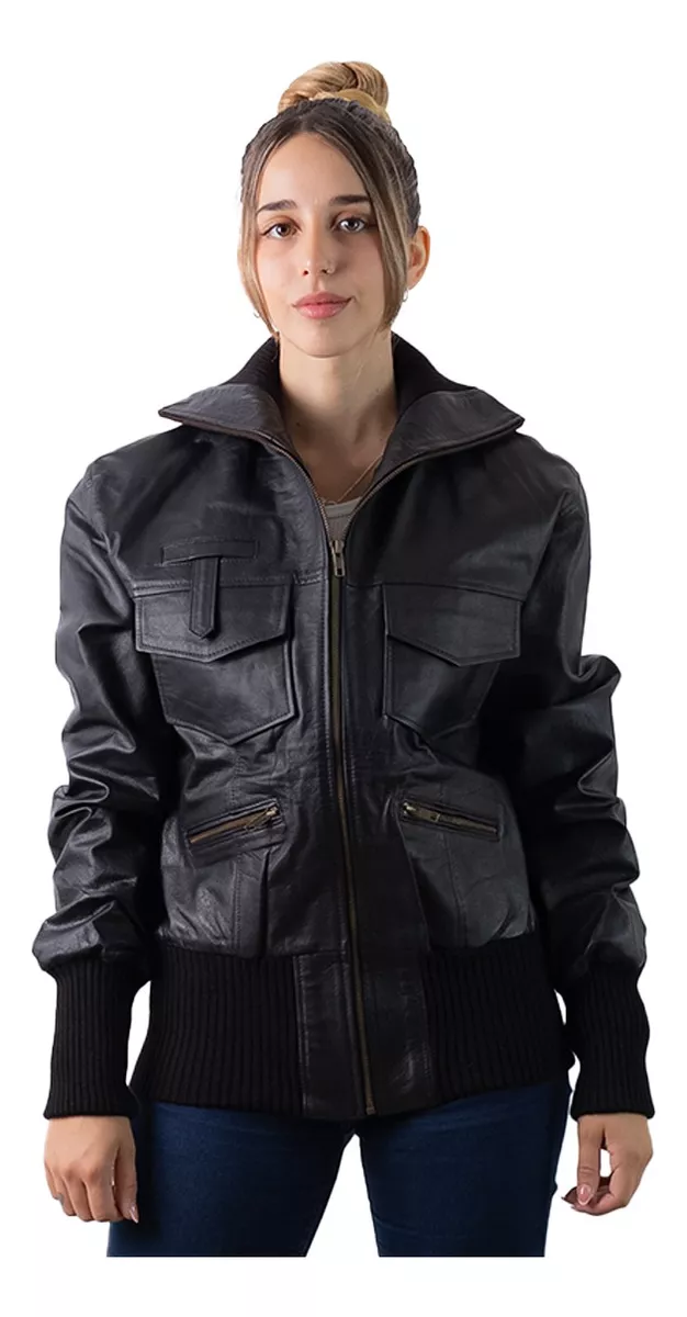 CAMPERA DE CUERO DE MUJER VACUNO  MODELO: BERNI