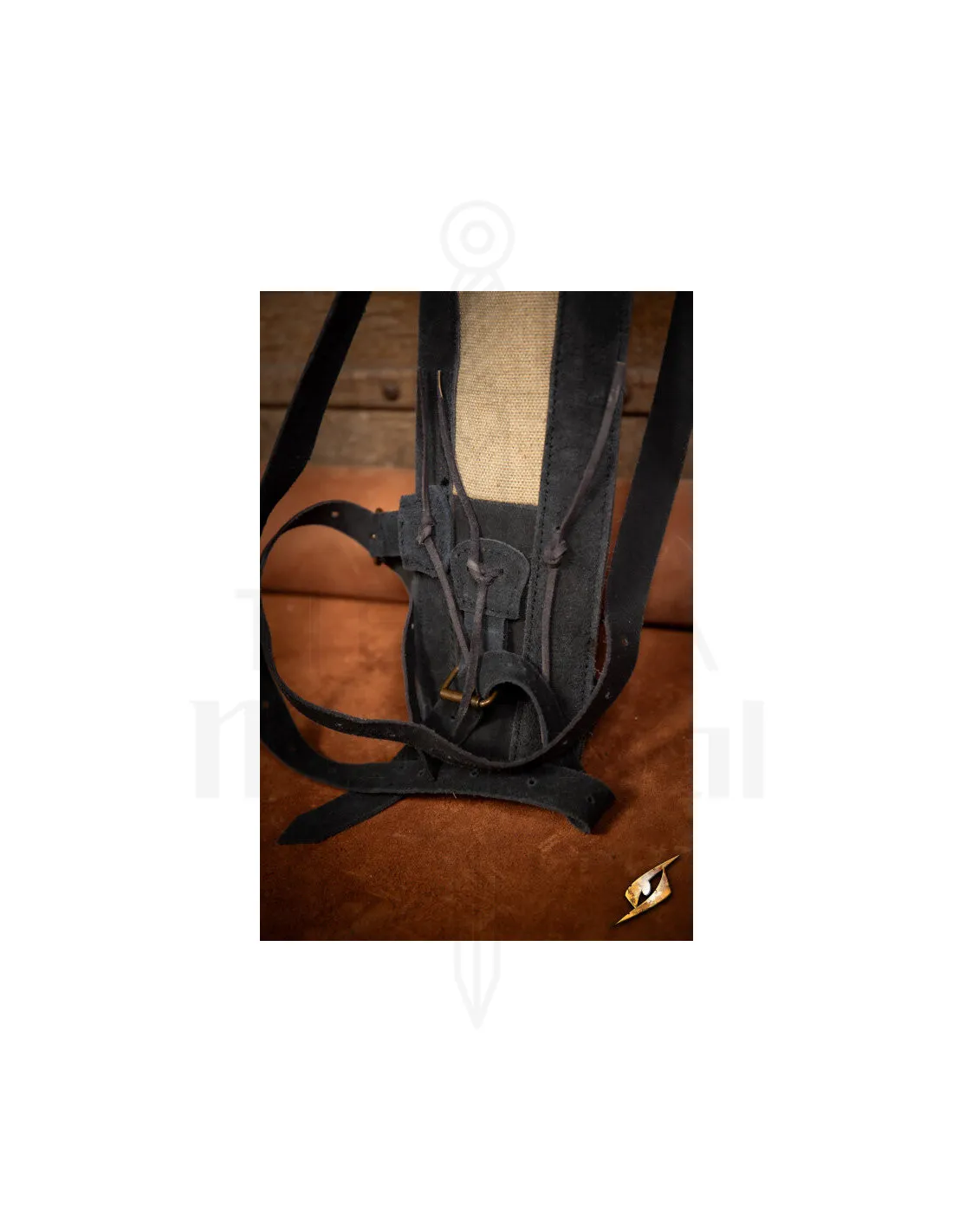 CARCAJ IMPERAL QUIVER EN PIEL  NEGRA