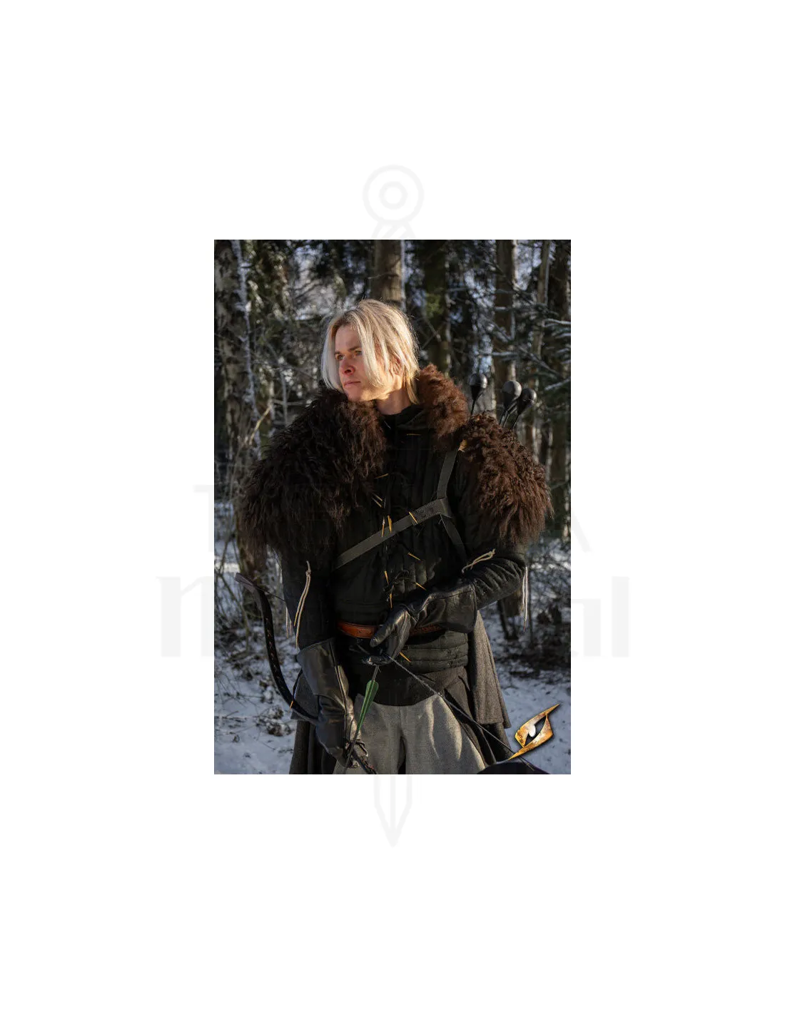 CARCAJ IMPERAL QUIVER EN PIEL  NEGRA