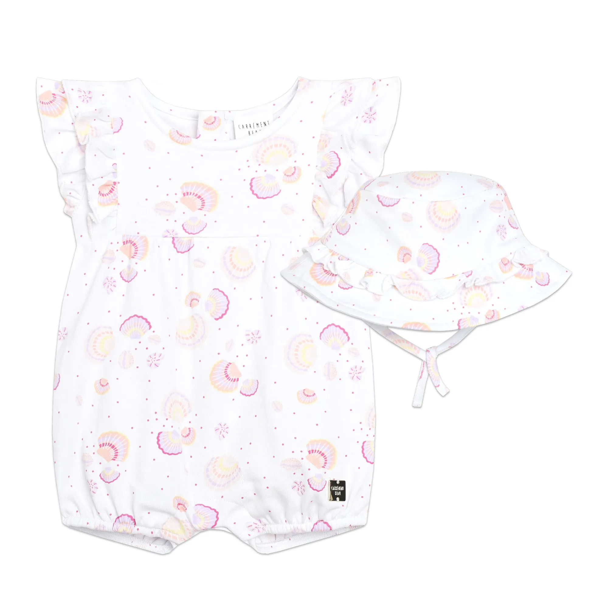CARREMENT BEAU Mono y gorro estampado
