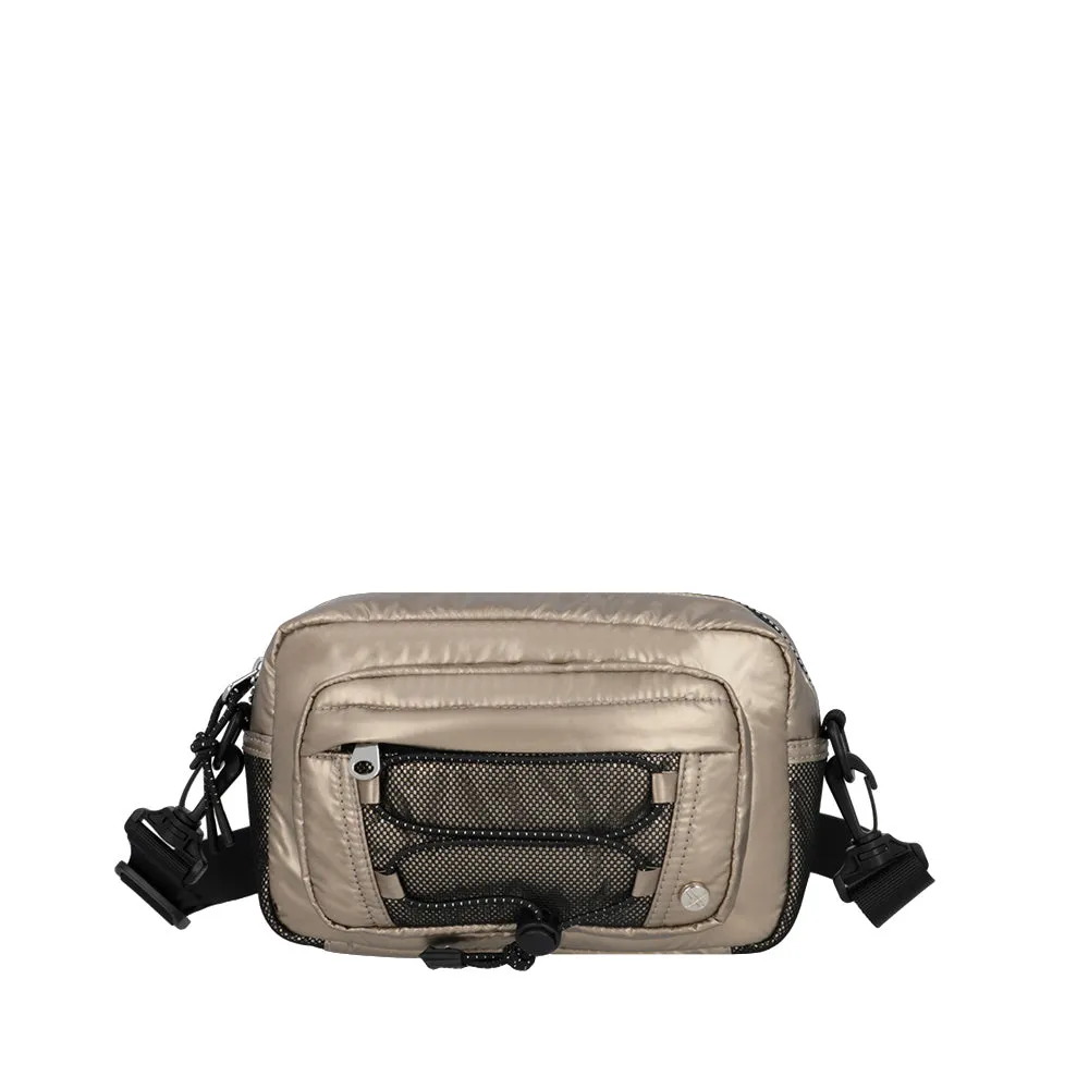 Cartera canguro Ivy beige M