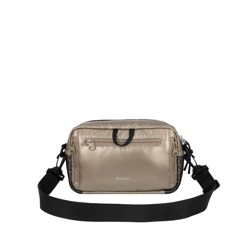 Cartera canguro Ivy beige M