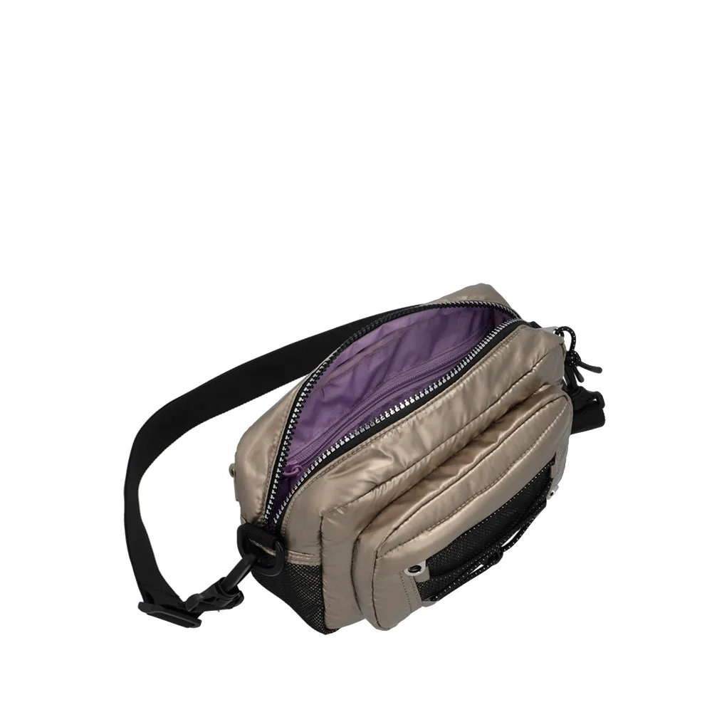Cartera canguro Ivy beige M
