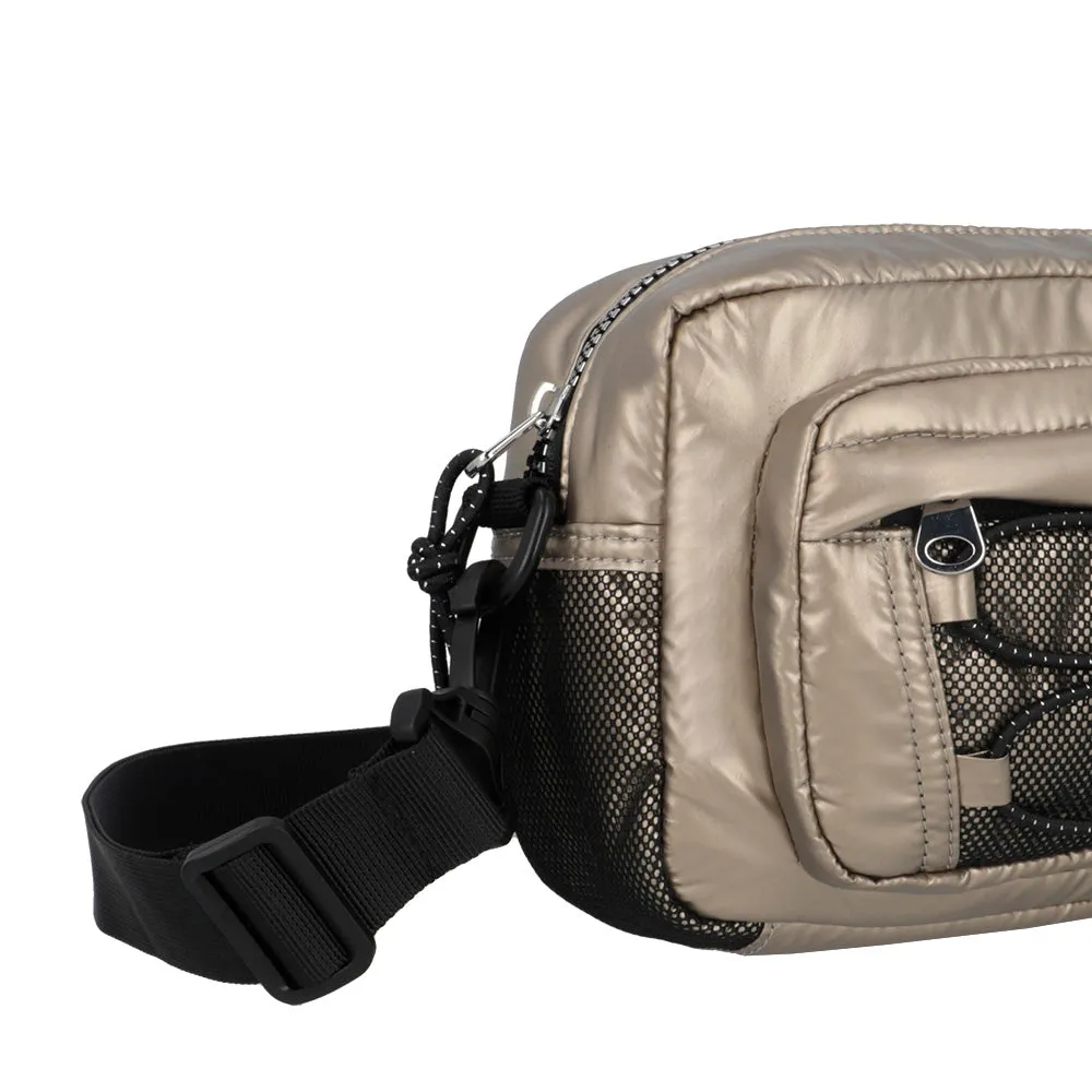 Cartera canguro Ivy beige M