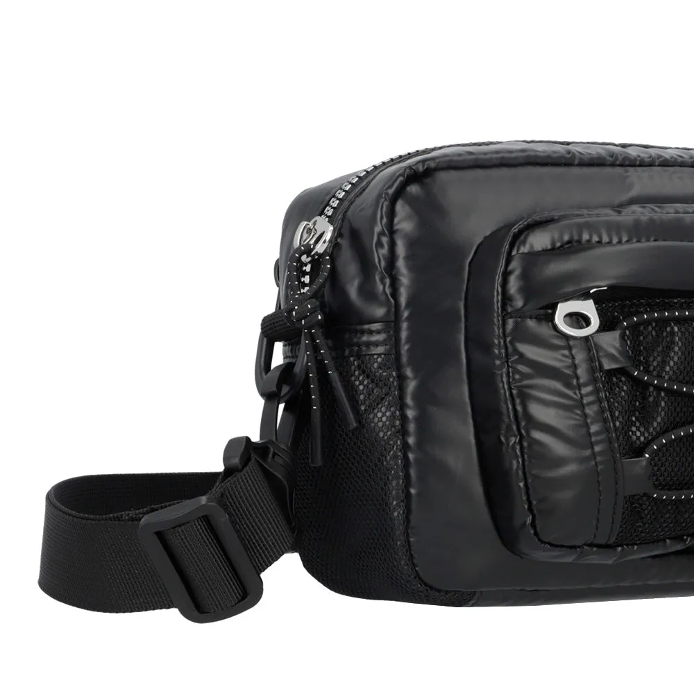 Cartera canguro Ivy negra S