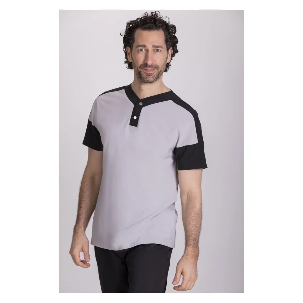 CASACA HOMBRE MANGA CORTA BICOLOR MICROFIBRA STRETCH