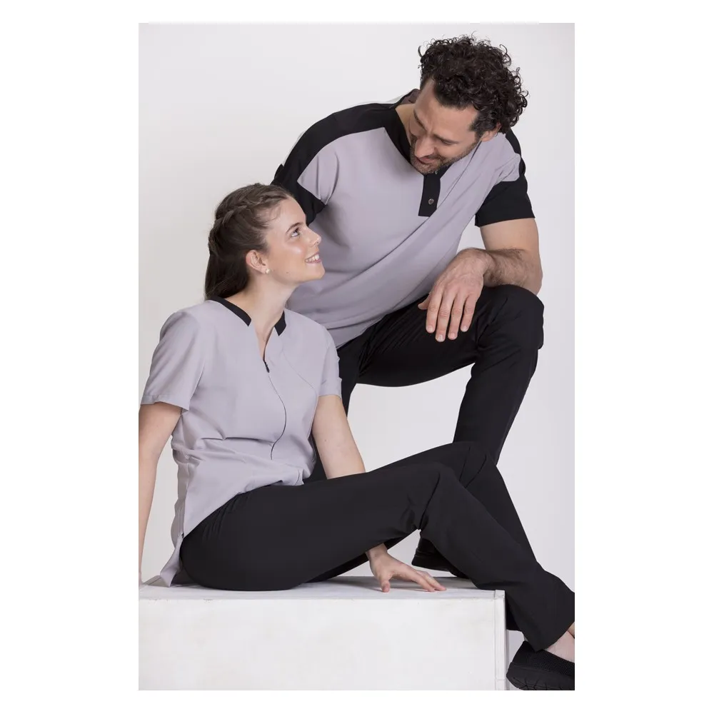 CASACA HOMBRE MANGA CORTA BICOLOR MICROFIBRA STRETCH