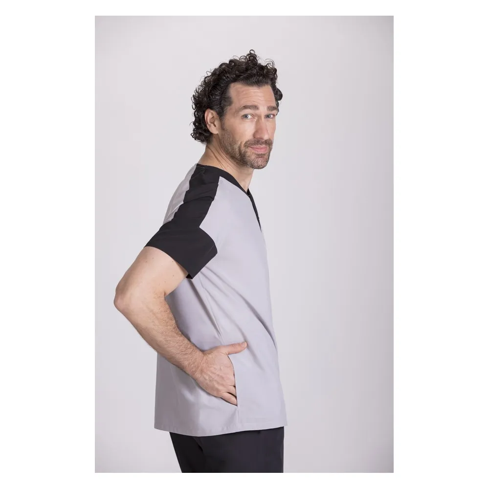 CASACA HOMBRE MANGA CORTA BICOLOR MICROFIBRA STRETCH