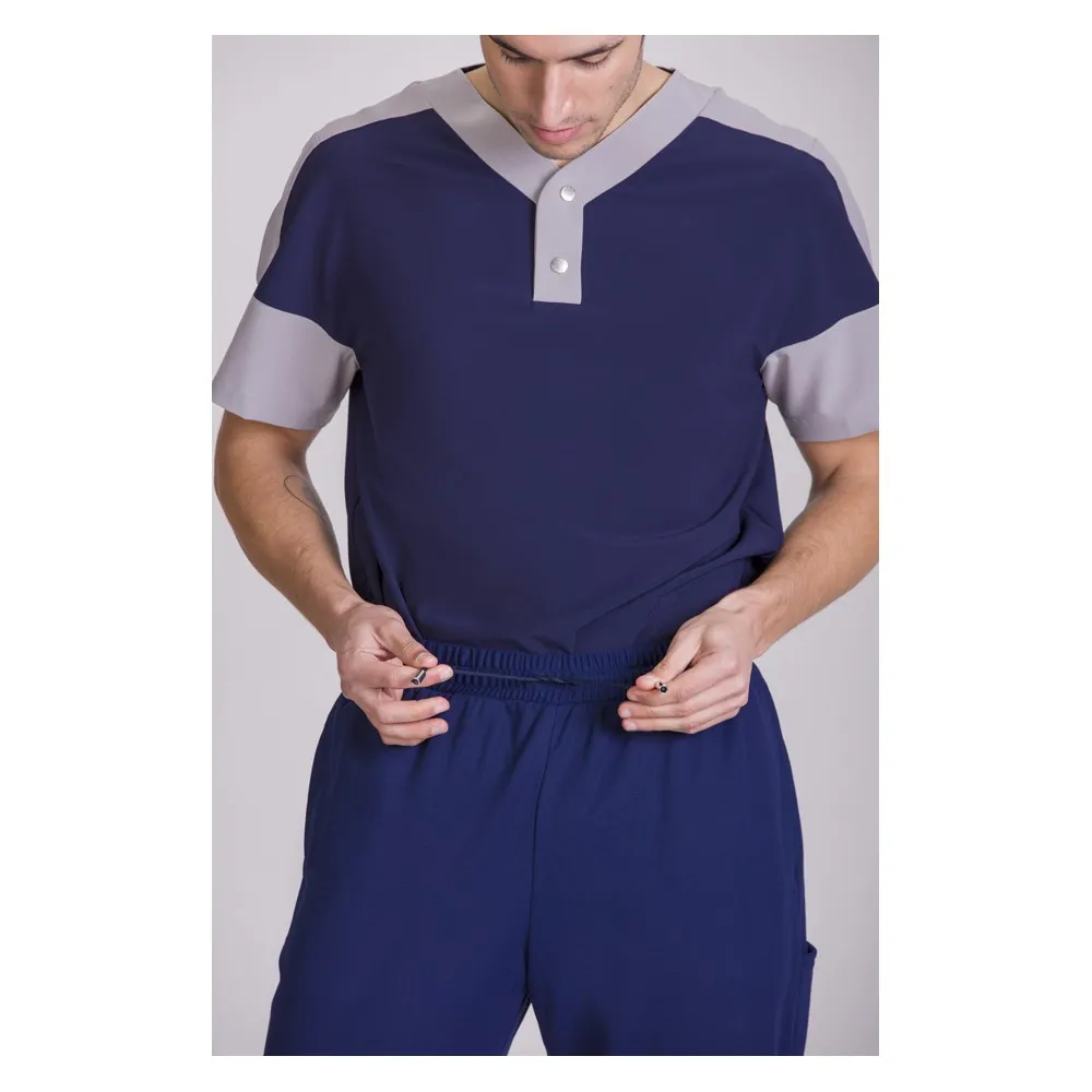 CASACA HOMBRE MANGA CORTA BICOLOR MICROFIBRA STRETCH