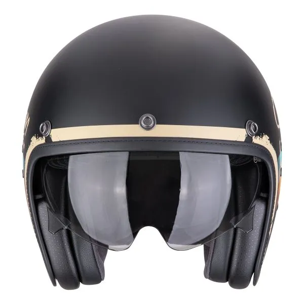 Casco Scorpion Belfast Evo Adonis Negro Mate Beige 