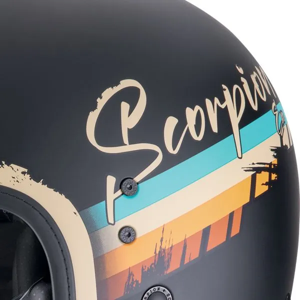 Casco Scorpion Belfast Evo Adonis Negro Mate Beige 