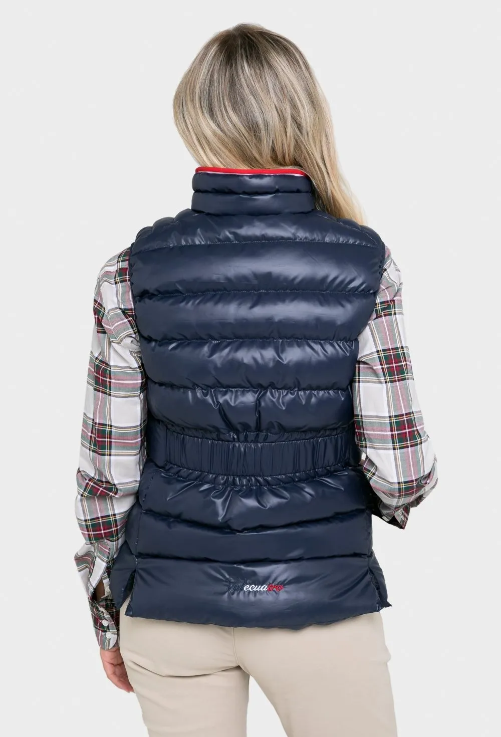 Chaleco acolchado clásico mujer color azul marino