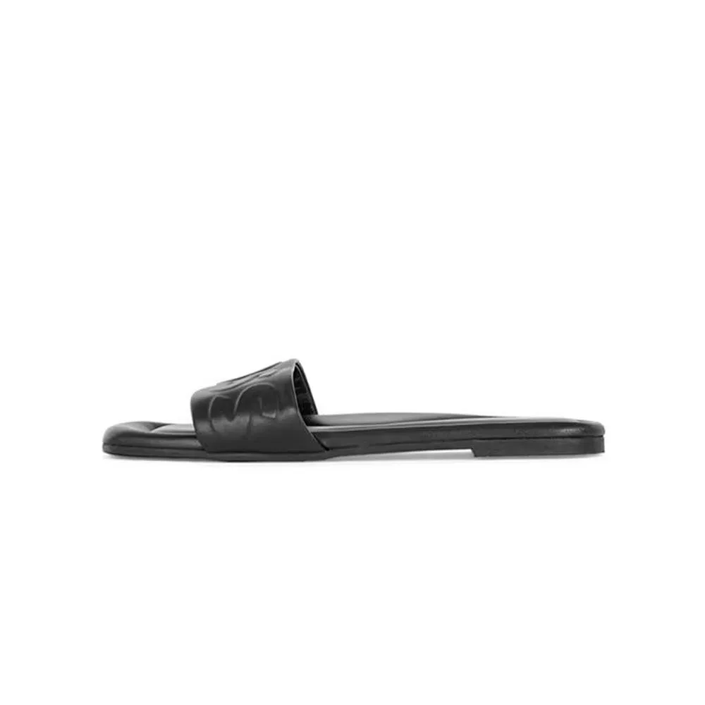 CHANCLAS DE PIEL HUGO BOSS ADDISON SLIDEHF COLOR NEGRO