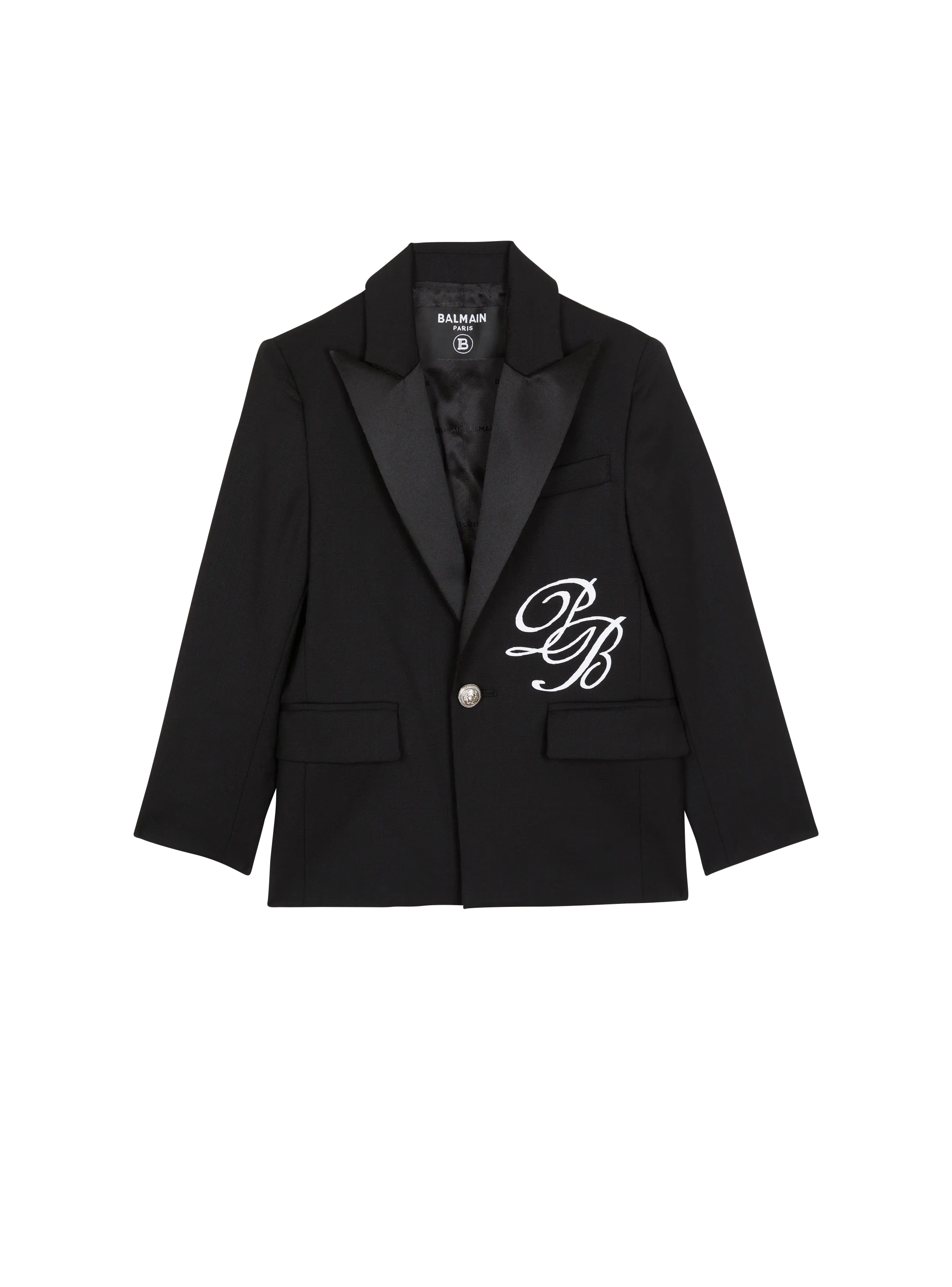 Chaqueta con 1 botón y bordado PB Signature
