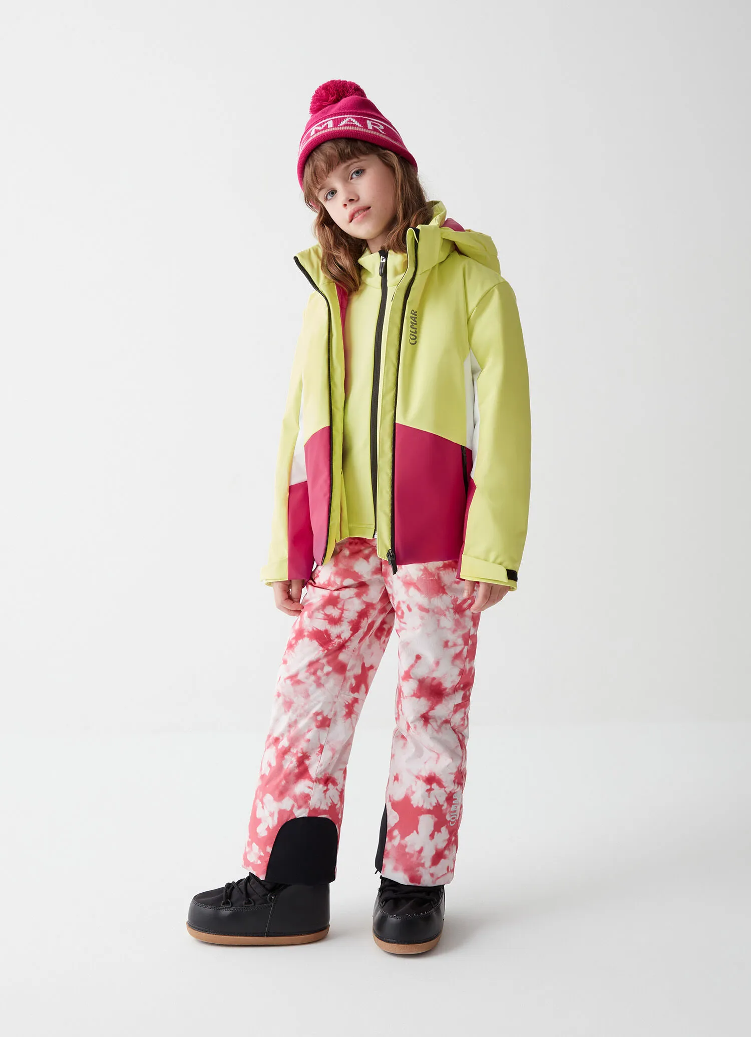 Chaqueta de esquí colorblock para niña