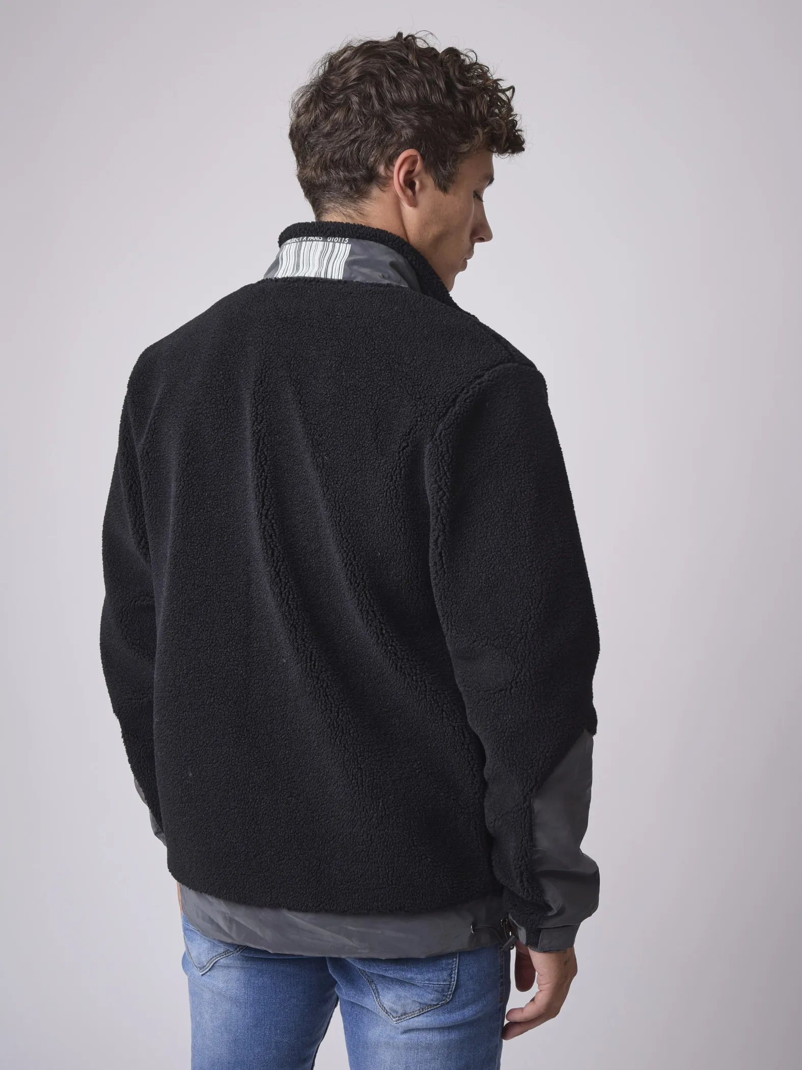 Chaqueta de lana efecto borreguillo