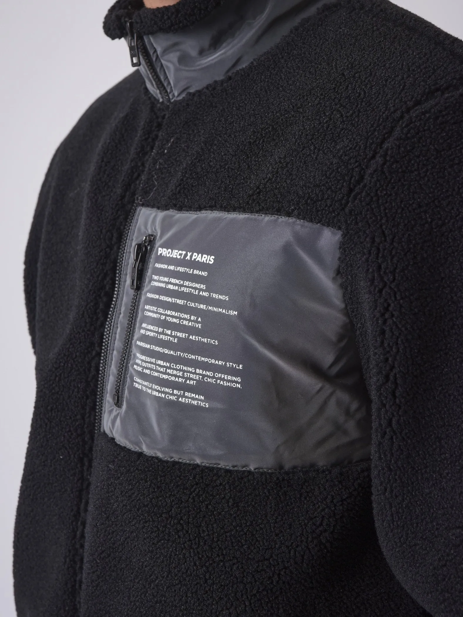 Chaqueta de lana efecto borreguillo
