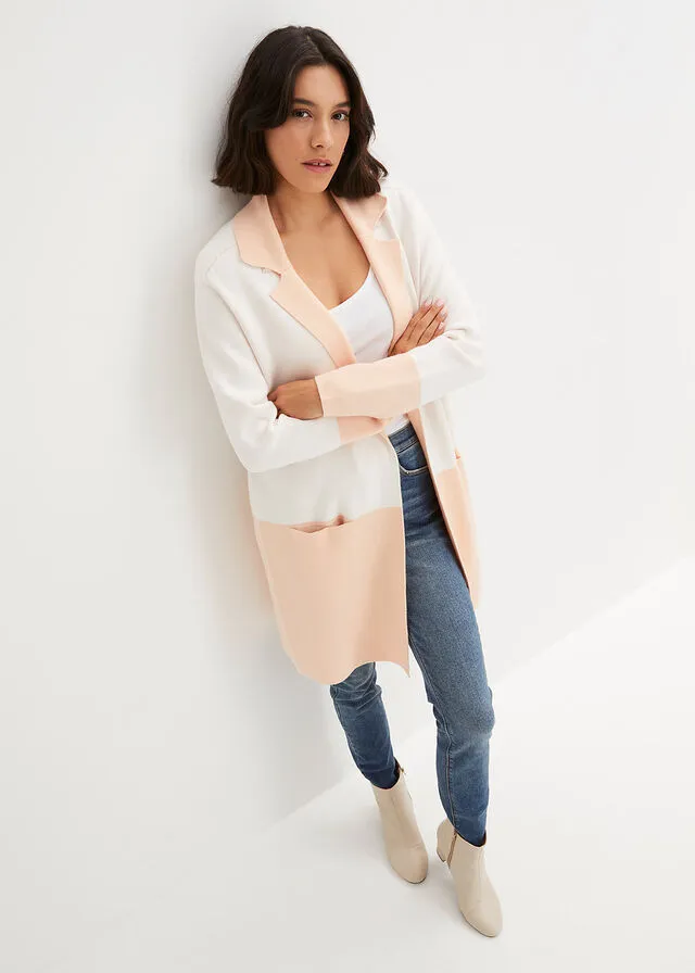 CHAQUETA DE PUNTO BLANCO LANAMAQUILLAJE