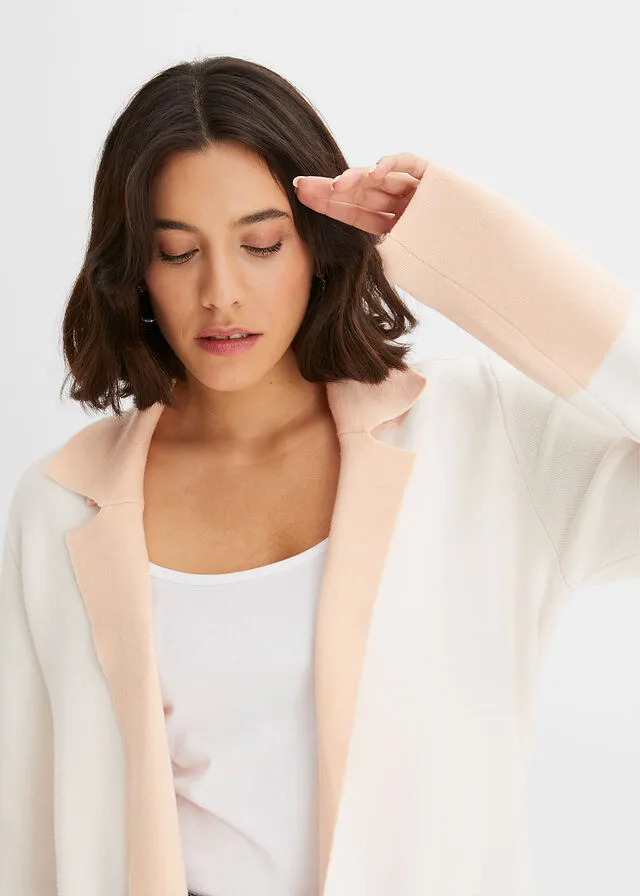 CHAQUETA DE PUNTO BLANCO LANAMAQUILLAJE