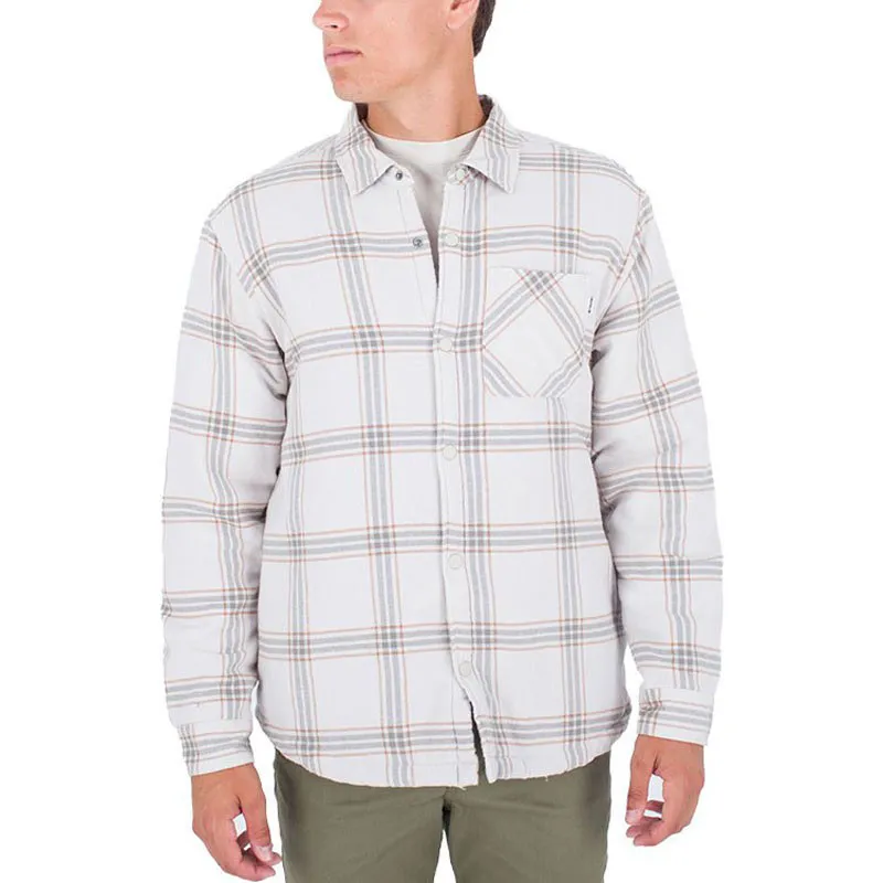 Chaqueta Hurley: Portland Sherpa Lined Flannel (Bone)