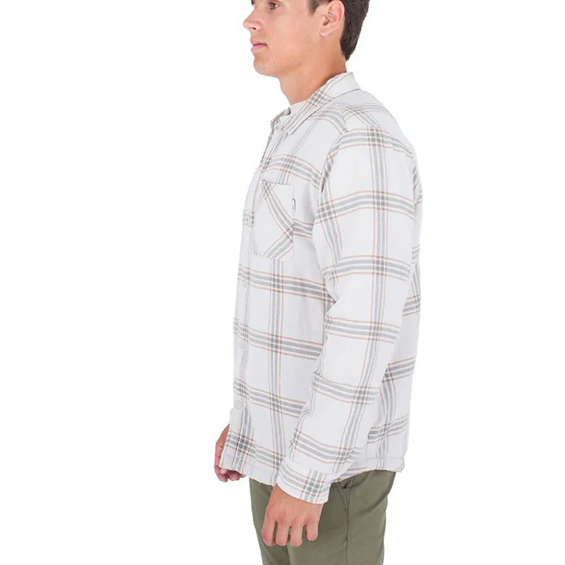 Chaqueta Hurley: Portland Sherpa Lined Flannel (Bone)