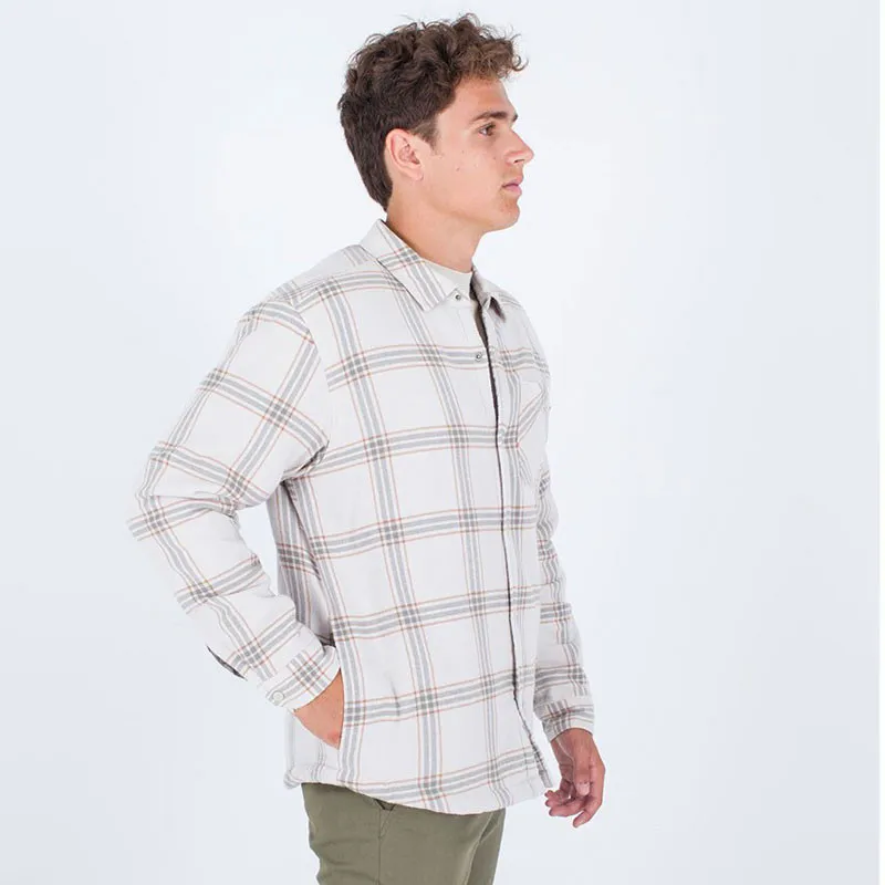 Chaqueta Hurley: Portland Sherpa Lined Flannel (Bone)