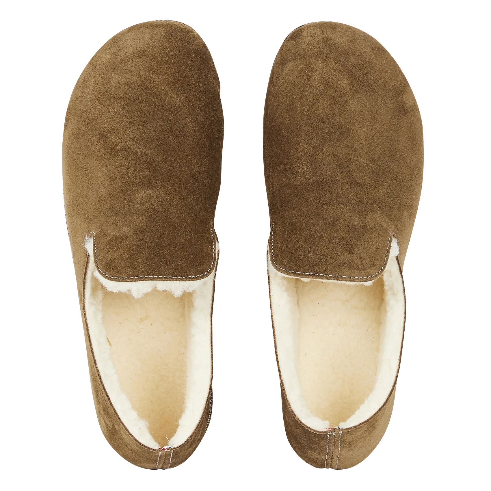 COCO  ZAPATILLAS DE CASA DE PIEL CON PELO EN MARRON