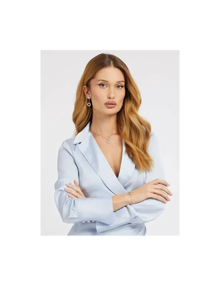 Collar Guess Mujer Circle Lights Acero