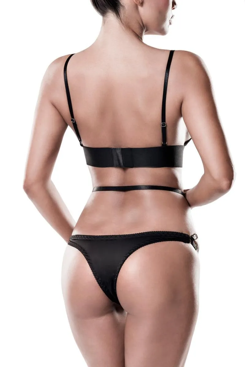 Conjunto de Lencería con Bralette Negro