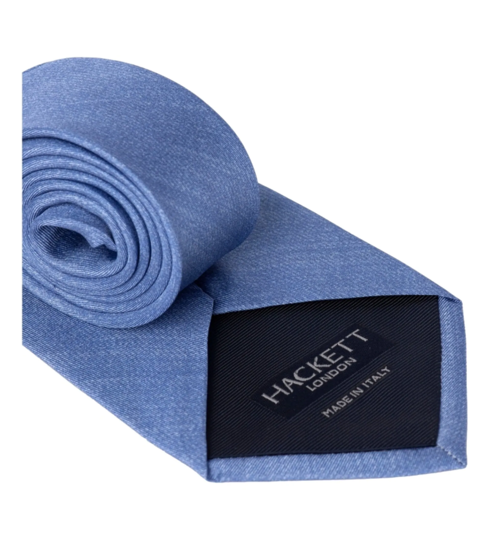 Corbata de seda Chambray Solid azul