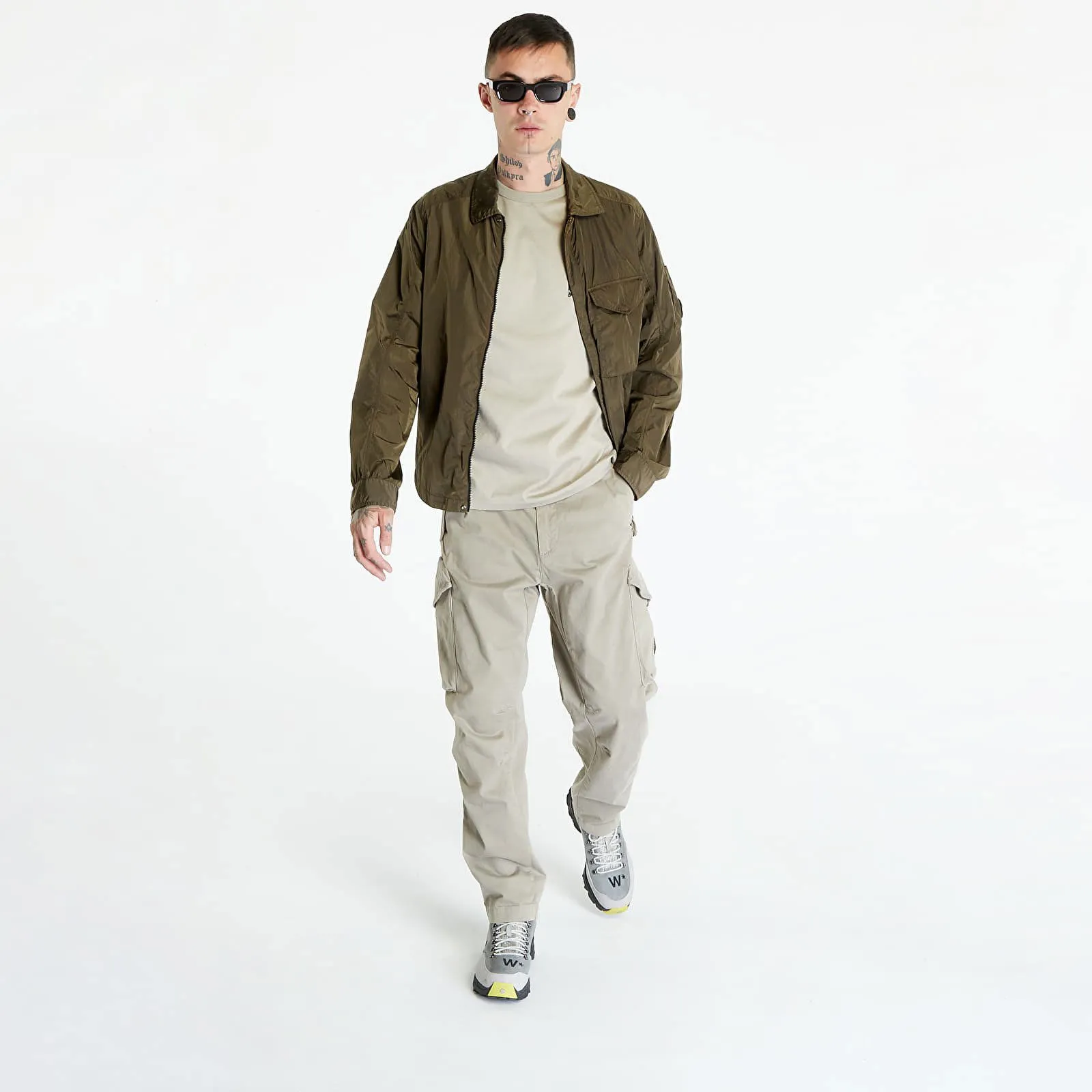 C.P. COMPANY CHROMER ZIPPED OVERSHIRT IVY GREEN