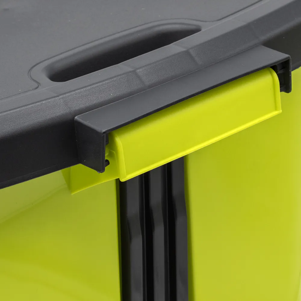 Cubo Basura Plastico Apertura Pedal Moderno 27 Litros Verde