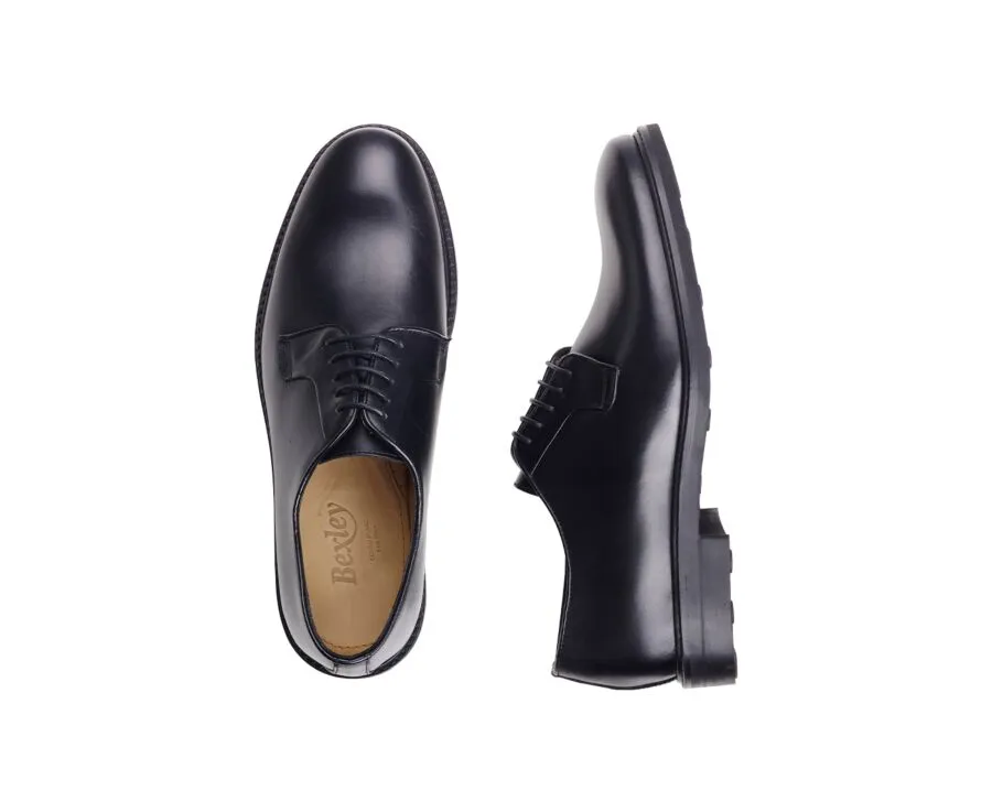 DARK DERBY SHOES  RUBBER OUTSOLE  MONTEREY CLASSIC GOMME CITY