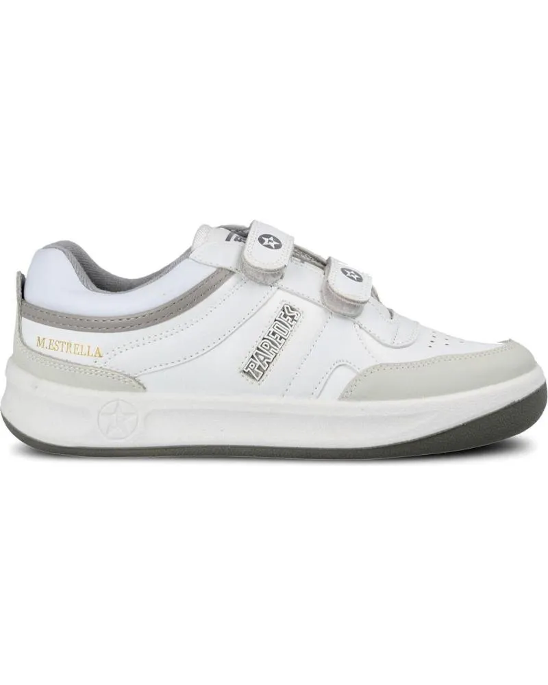 Deportivas de Mujer y Niño PAREDES ESTRELLA VELCRO BLANCO