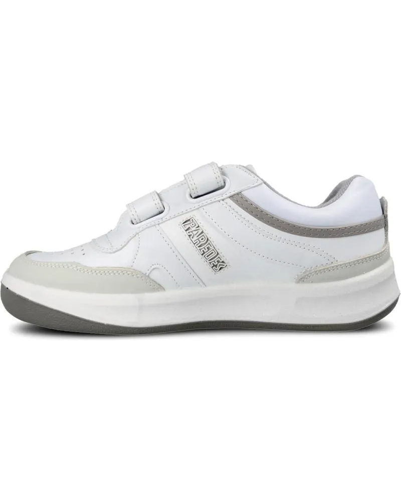 Deportivas de Mujer y Niño PAREDES ESTRELLA VELCRO BLANCO