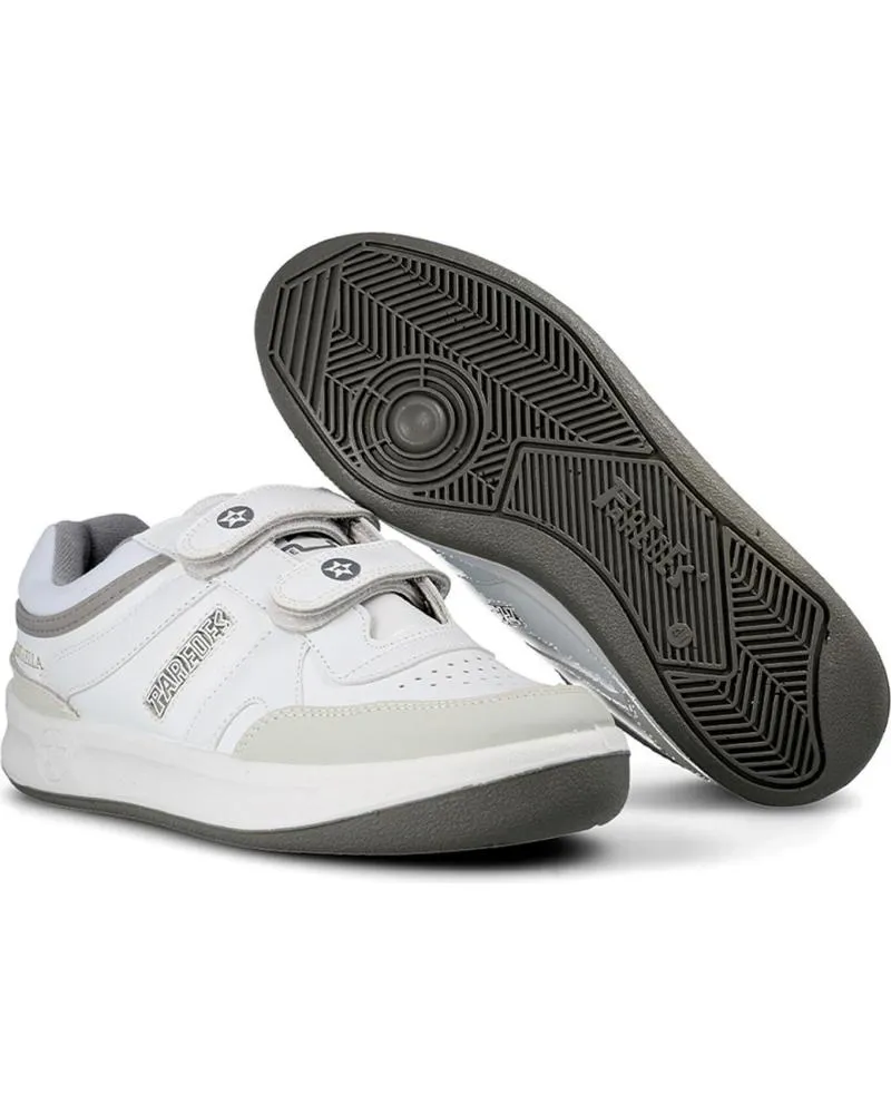 Deportivas de Mujer y Niño PAREDES ESTRELLA VELCRO BLANCO