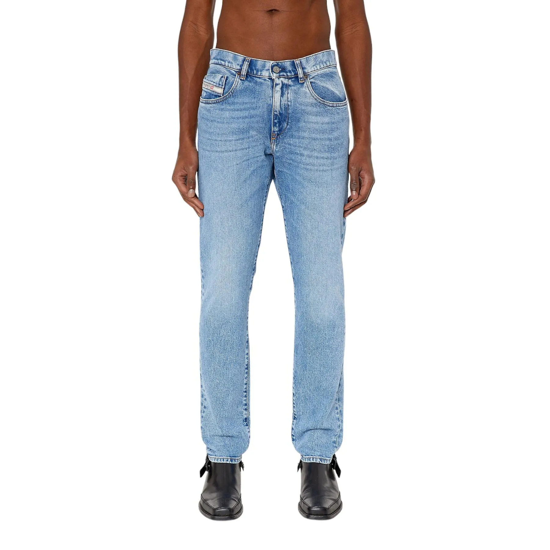 DIESEL 2019 DSTRUKT 09B92 MENS DENIM JEANS SLIM FIT TAPERED STRETCH COTTON