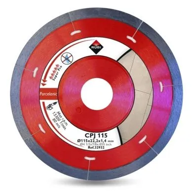 DISCO CORTE PORCELAN. SEGMENT 115MMX1,7MM DIAM CPJ115 RUBI 32932