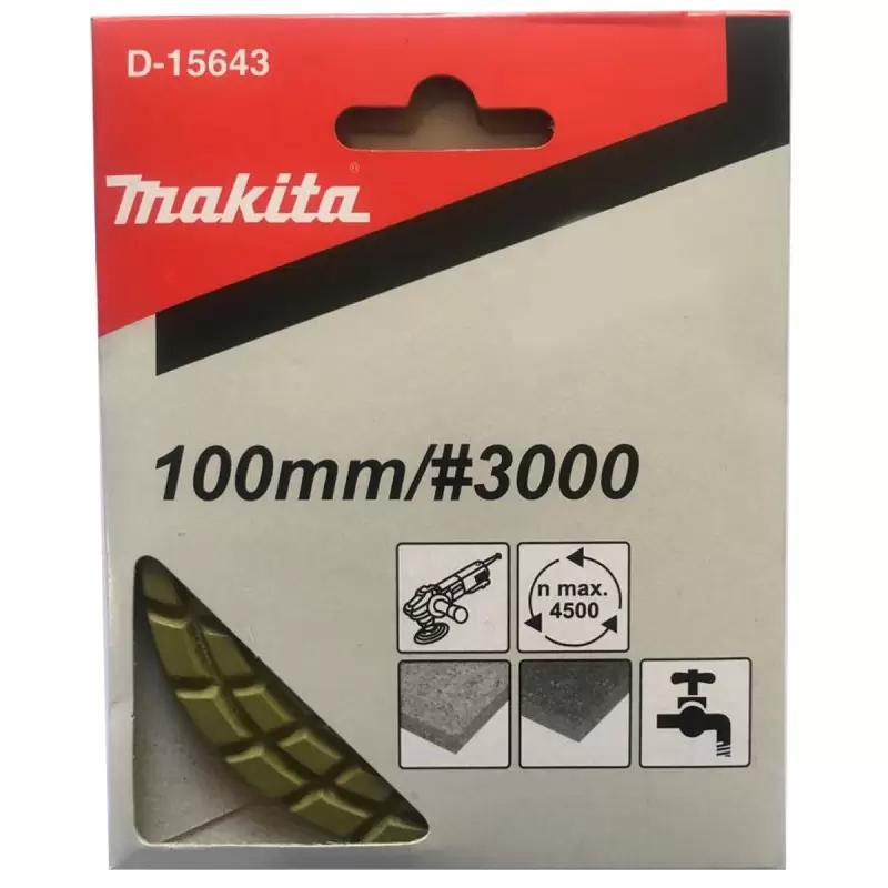 DISCO PULIDOR DIAMANTADO 4" CAFé P/ GRANITO GRANO 3000 MAKITA D15643