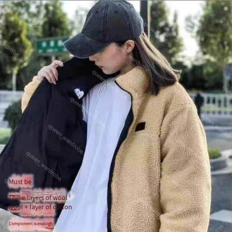 Diseñador para hombre chaquetas de invierno chaquetas de lana prendas de vestir exteriores collar de pie norte parka abajo abrig