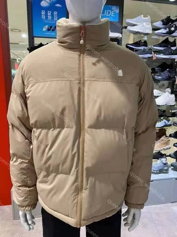 Diseñador para hombre chaquetas de invierno chaquetas de lana prendas de vestir exteriores collar de pie norte parka abajo abrig