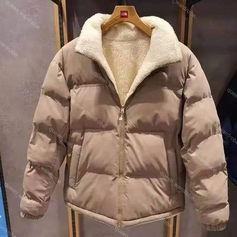 Diseñador para hombre chaquetas de invierno chaquetas de lana prendas de vestir exteriores collar de pie norte parka abajo abrig
