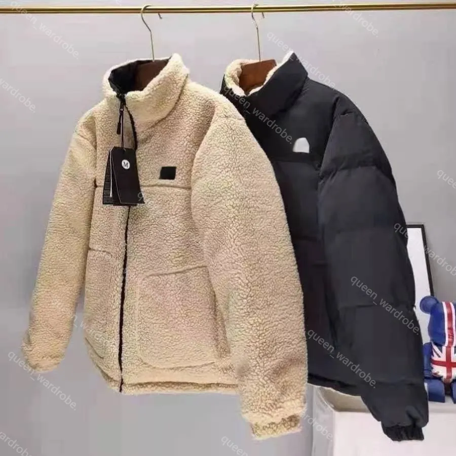 Diseñador para hombre chaquetas de invierno chaquetas de lana prendas de vestir exteriores collar de pie norte parka abajo abrig