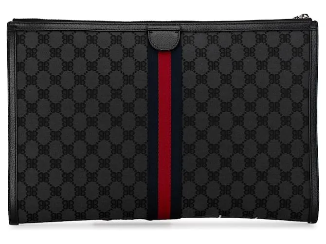 Embrague Balenciaga The Hacker Project BB Supreme Graffiti Ophidia negro 