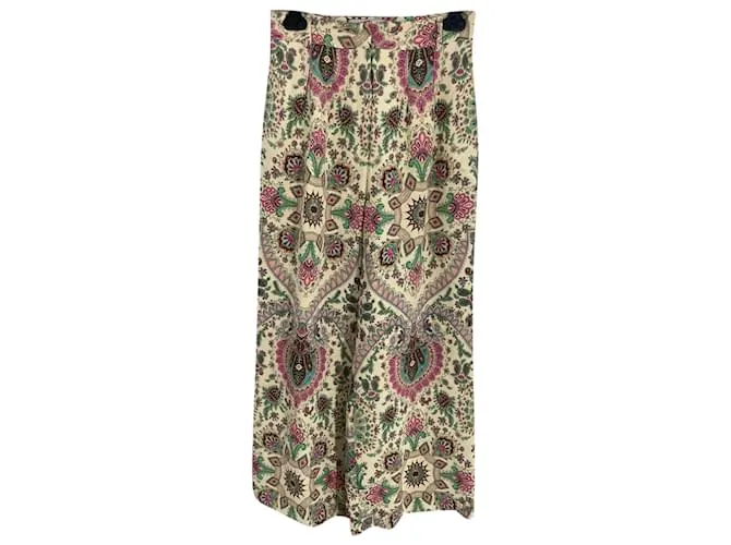 ETRO Pantalón T.ESO 38 Viscosa Multicolor 