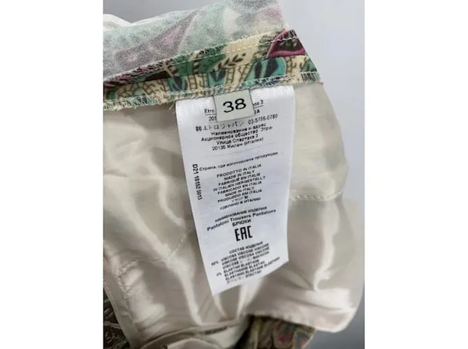 ETRO Pantalón T.ESO 38 Viscosa Multicolor 