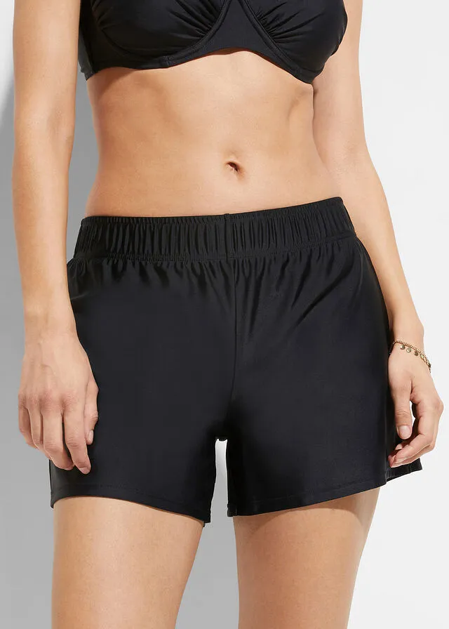 Falda de baño con braguita interior de poliamida reciclada Negro